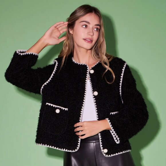 Premium Faux Shearling Jacket English Factory M - Picture 3 of 5